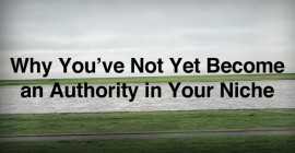 Why You’ve Not Yet Become an Authority in Your Niche