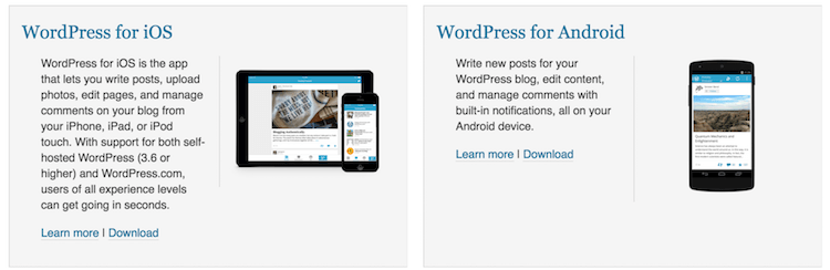 iphone app for bloggers, wordpress app