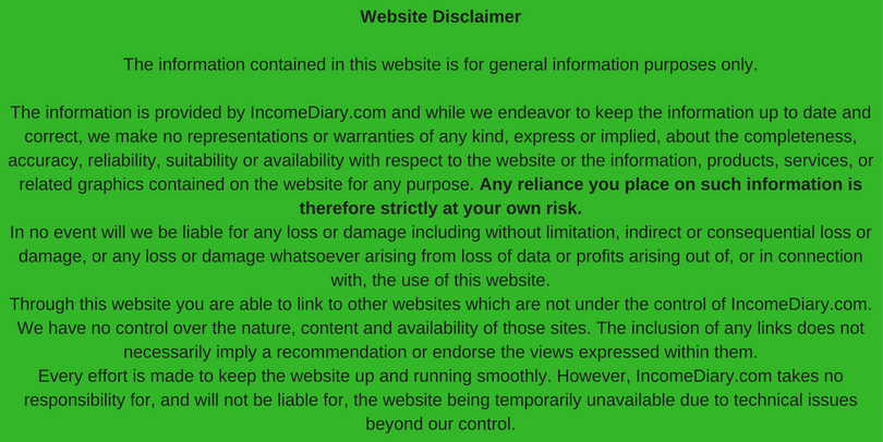 website disclaimer