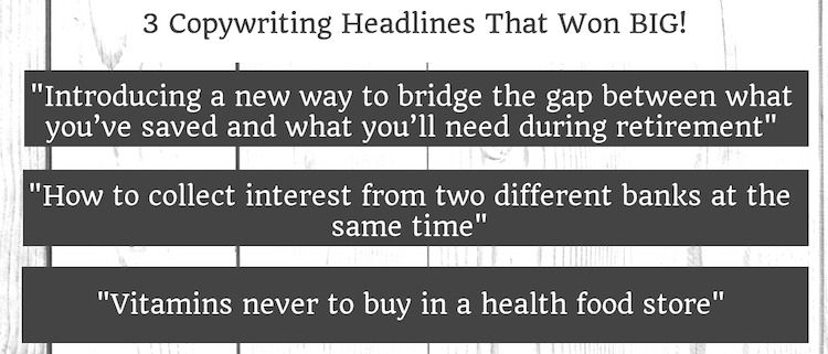 free copywriting course headline examples